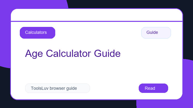 Age Calculator Guide thumbnail