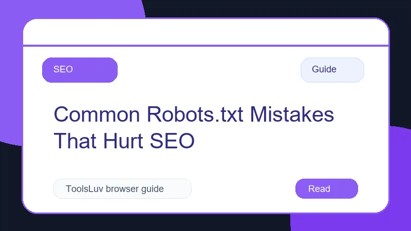 common robots.txt mistakes