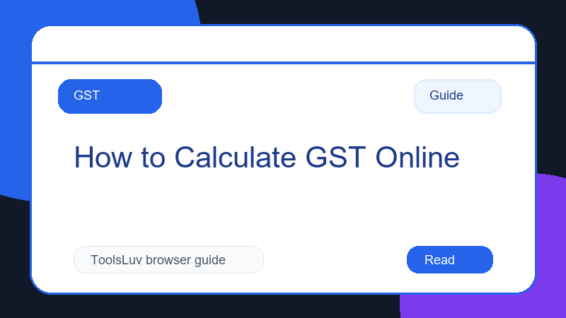 How to Calculate GST Online thumbnail