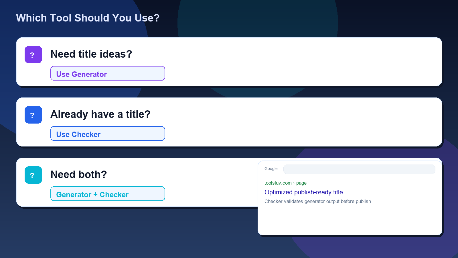 SEO title optimization checklist before publishing