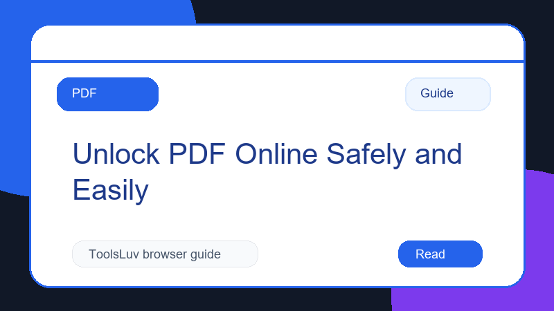 Unlock PDF online safely guide